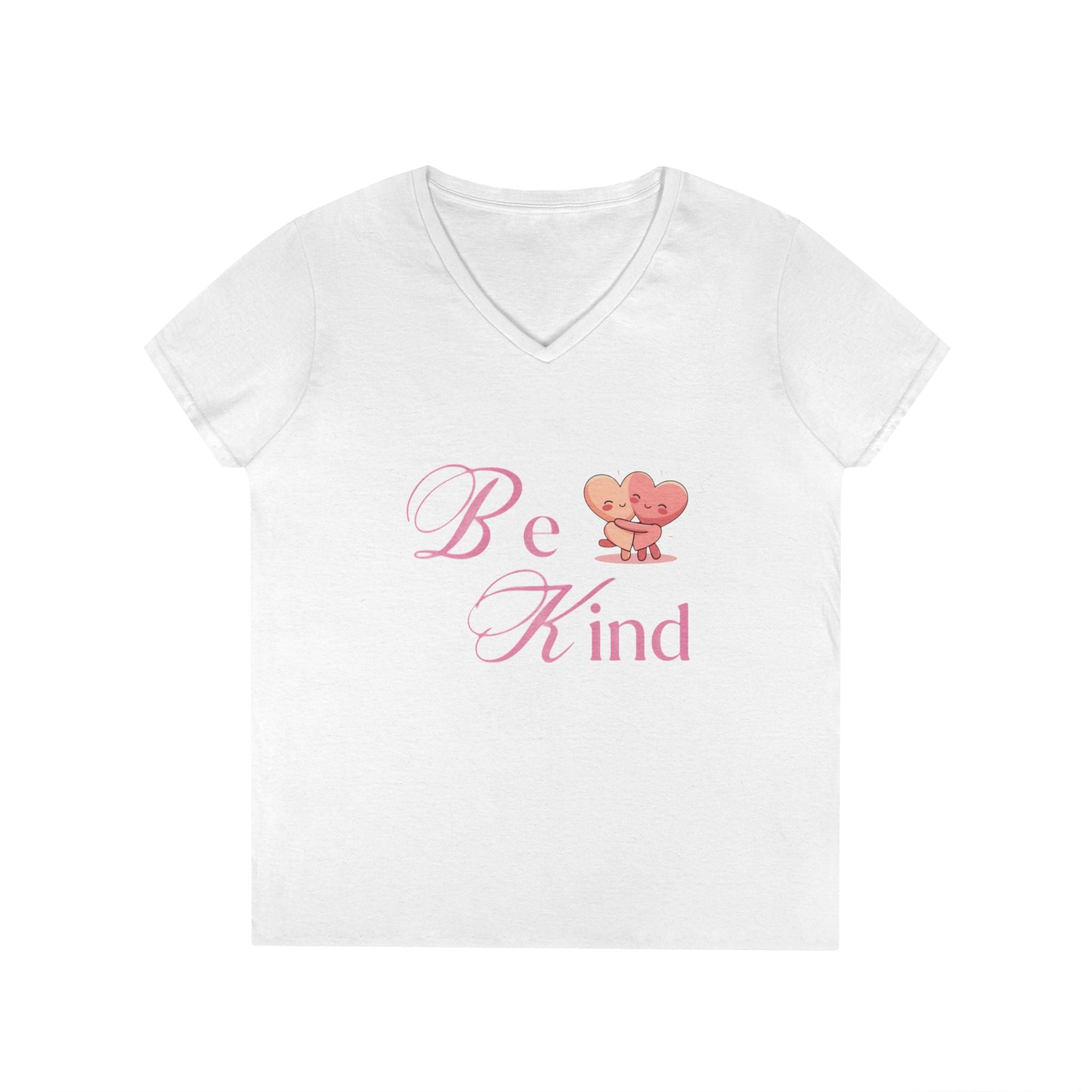 Be Kind Valentine's Ladies' V-Neck T-Shirt