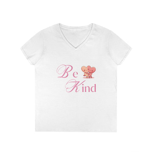 Be Kind Valentine's Ladies' V-Neck T-Shirt