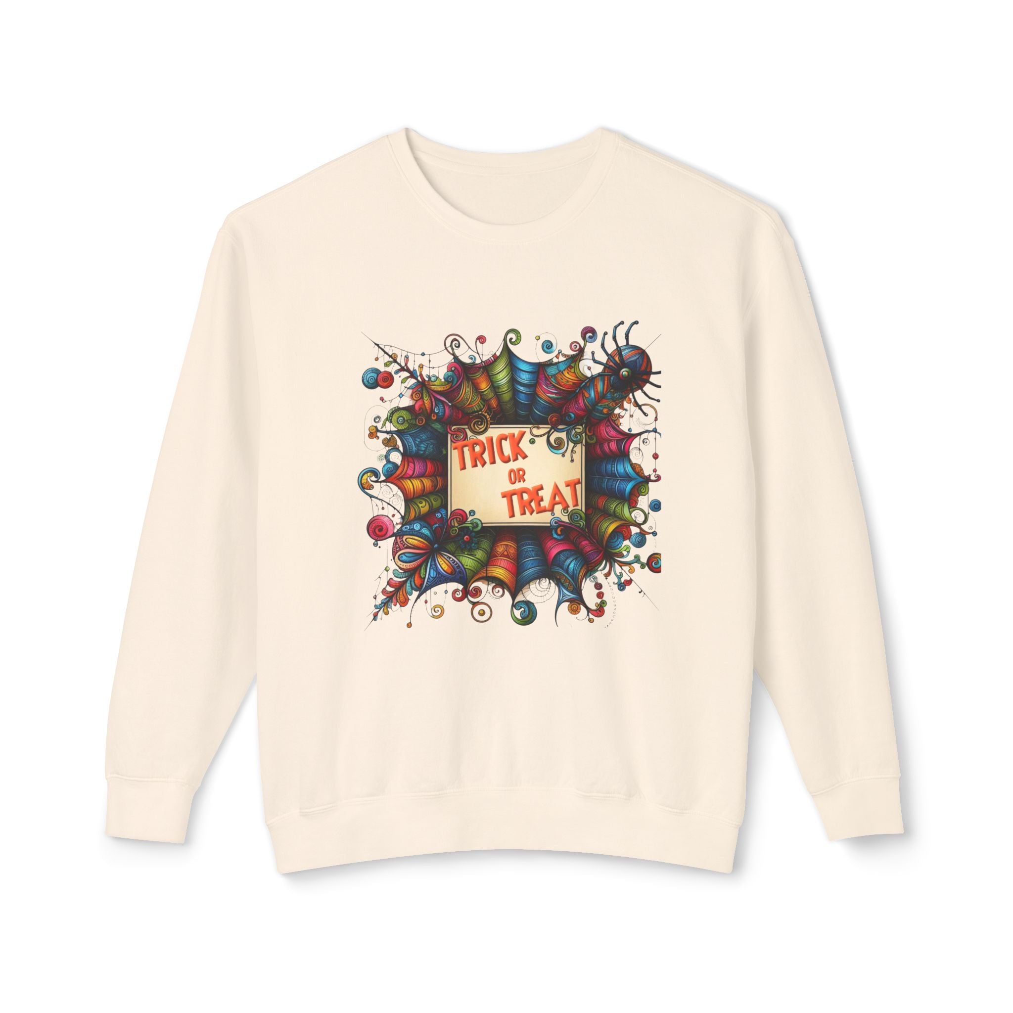 Trick or Treat Unisex Lightweight Crewneck Sweatshirt