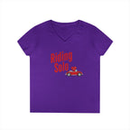 Riding Solo Valentine Ladies V-Neck Tee