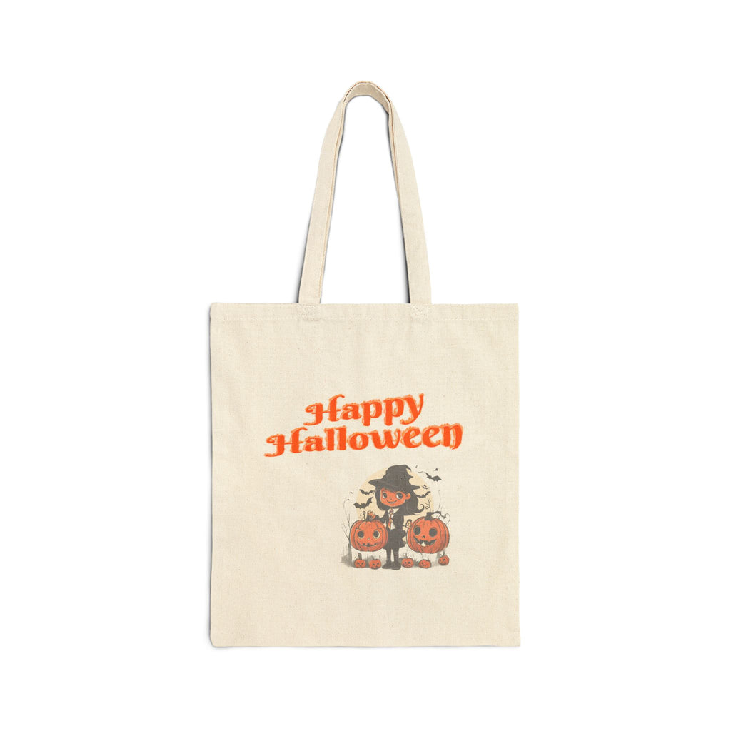 Happy Halloween 3 Cotton Canvas Tote Bag