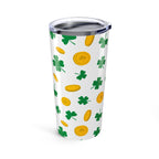 20oz Tumbler Shamrocks and Gold