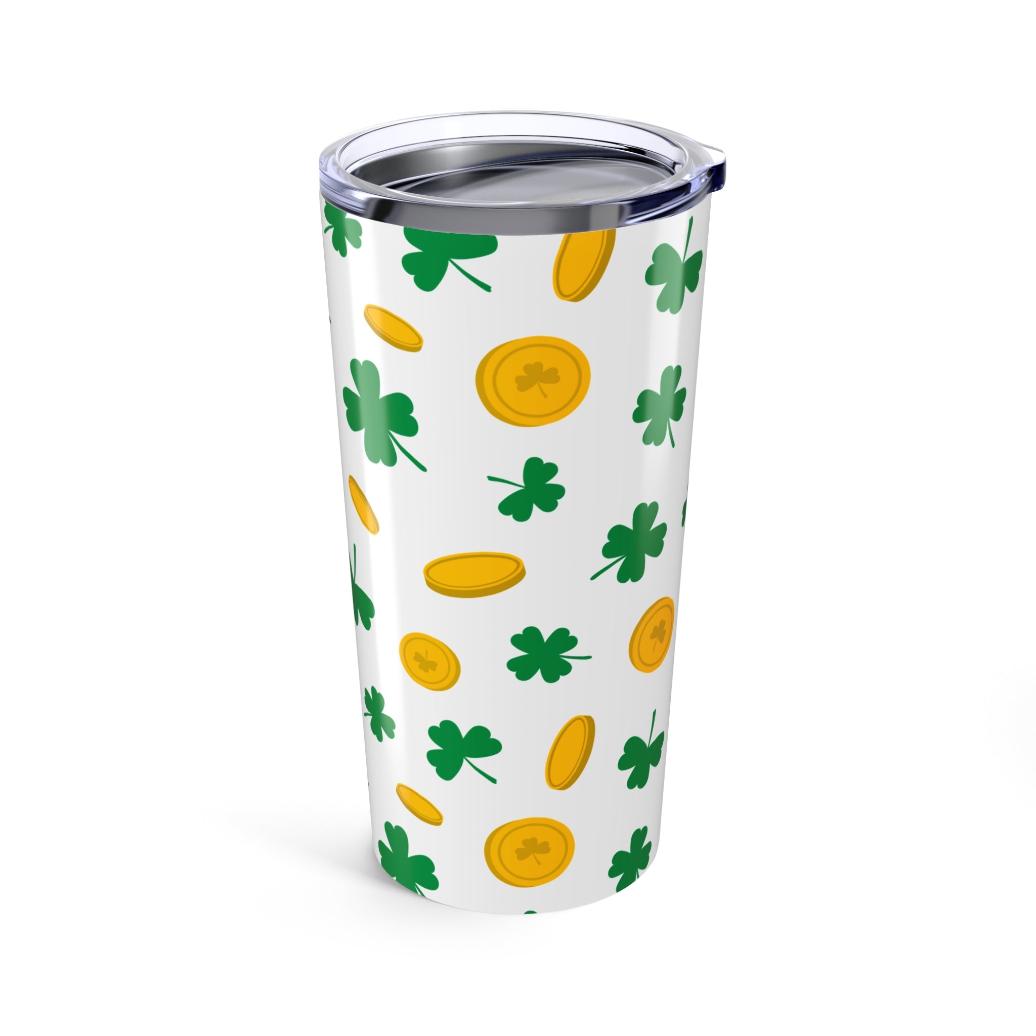 20oz Tumbler Shamrocks and Gold
