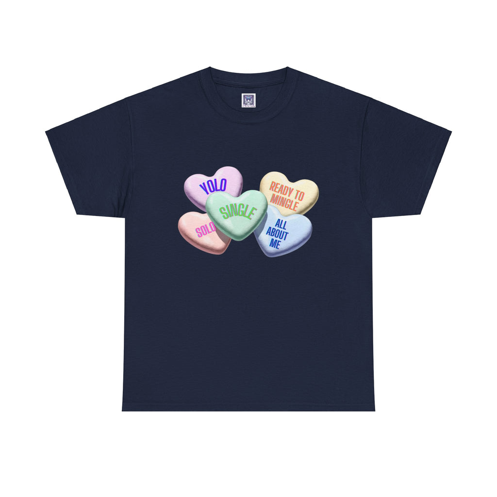 Single Hearts Valentine Unisex Tee