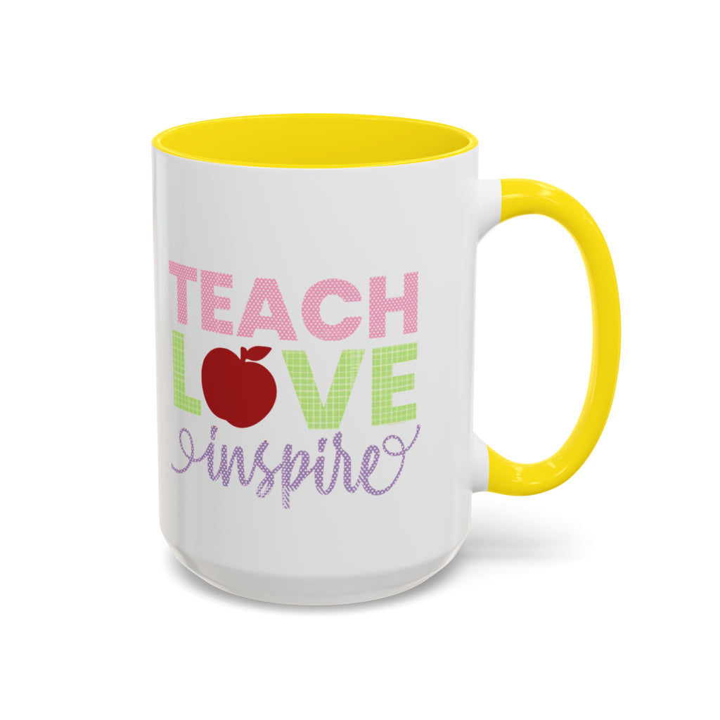 Teach Love Inspire Accent Coffee Mug