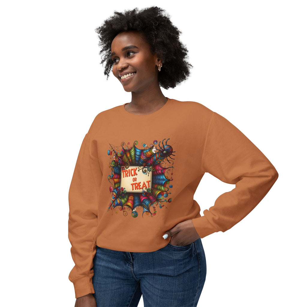 Trick or Treat Unisex Lightweight Crewneck Sweatshirt