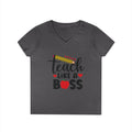 Teach Like A Boss Ladies' V-Neck T-Shirt