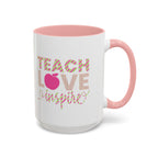 Teach Love Inspire Accent Coffee Mug