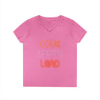 Love Learn Lead Valentine's Ladies' V-Neck T-Shirt
