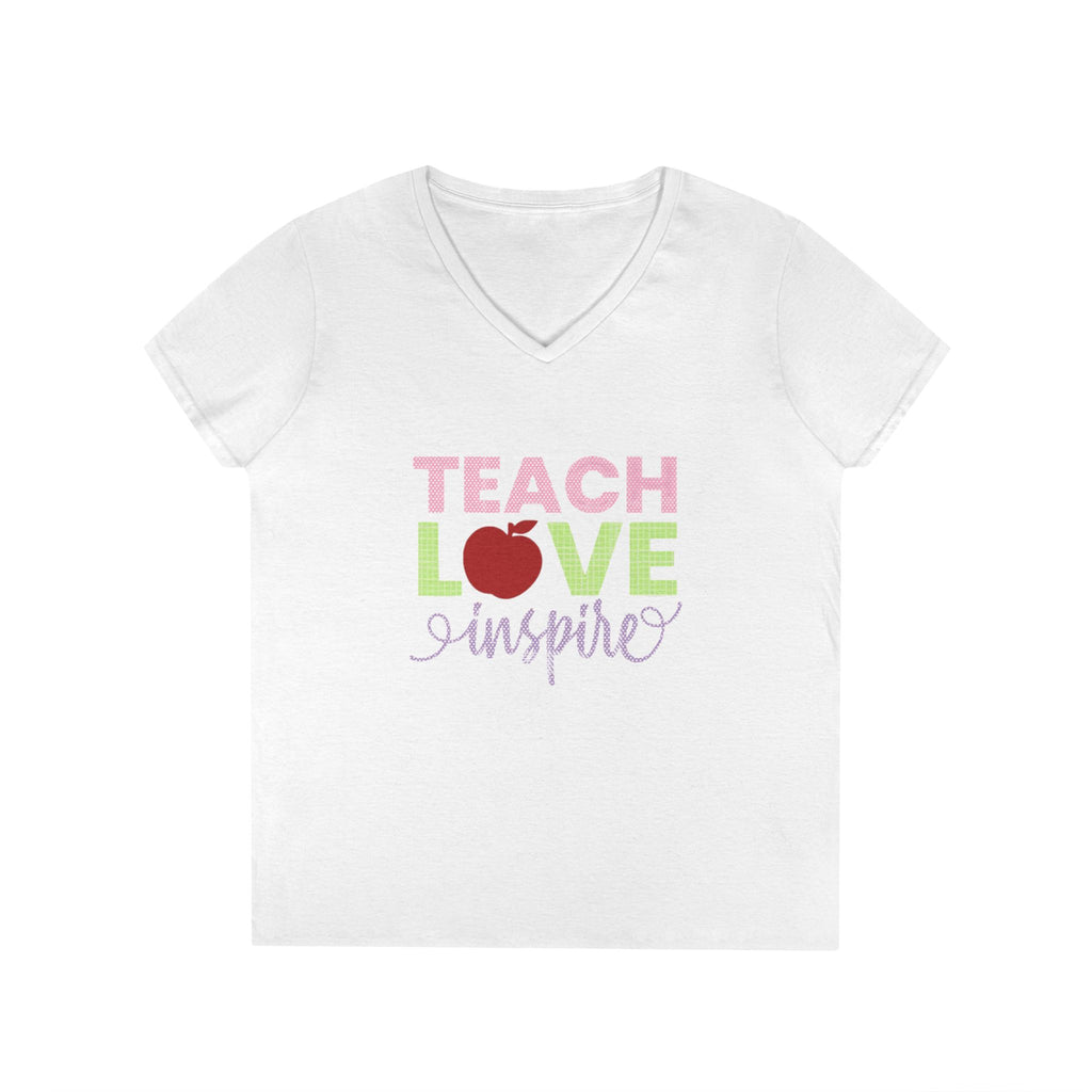 Teach Love Inspire Ladies' V-Neck T-Shirt