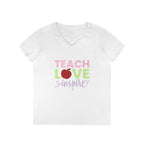 Teach Love Inspire Ladies' V-Neck T-Shirt