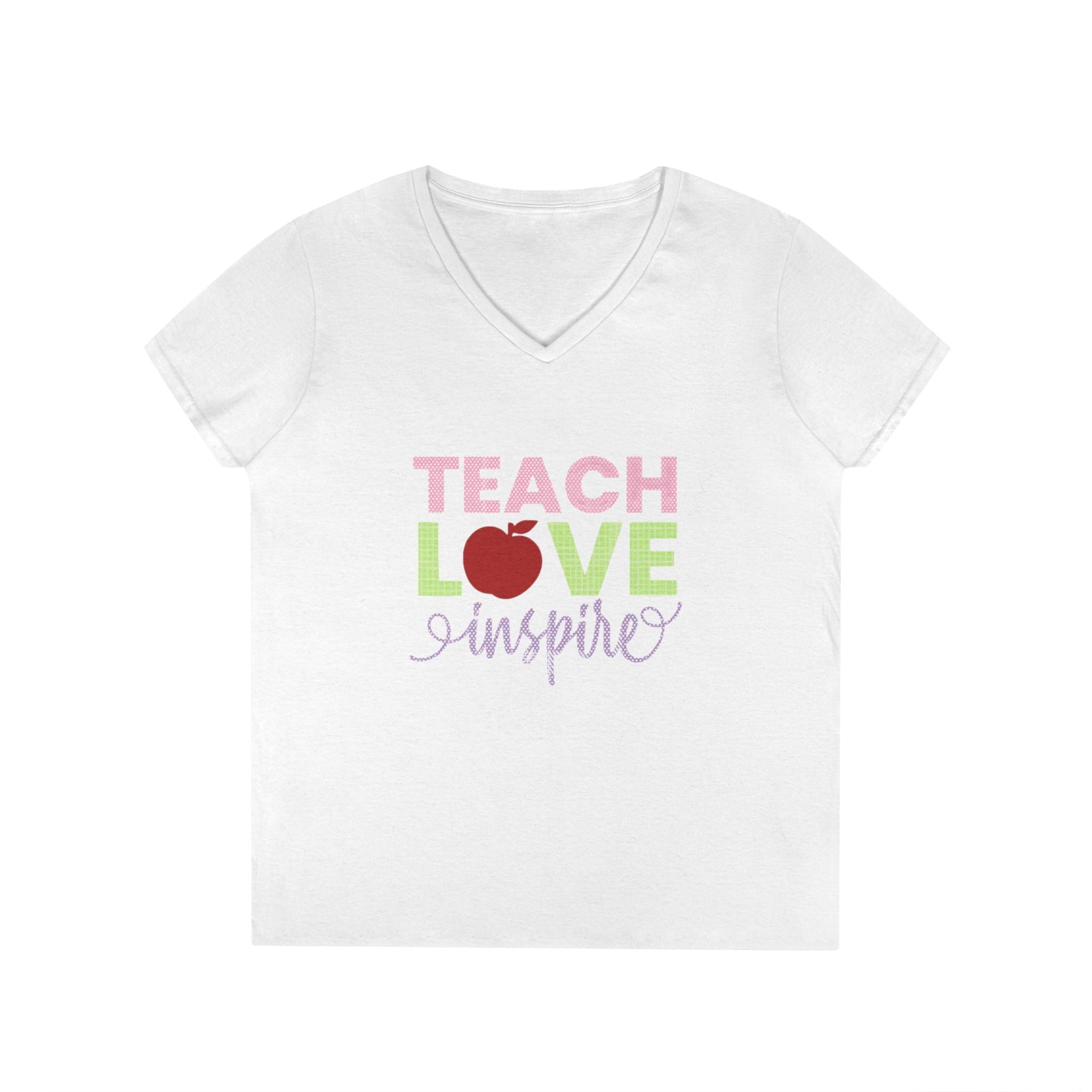 Teach Love Inspire Ladies' V-Neck T-Shirt