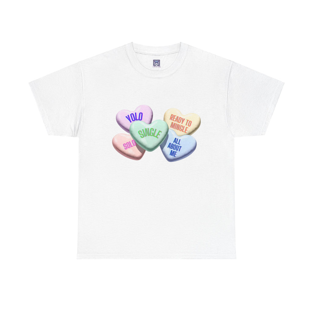 Single Hearts Valentine Unisex Tee