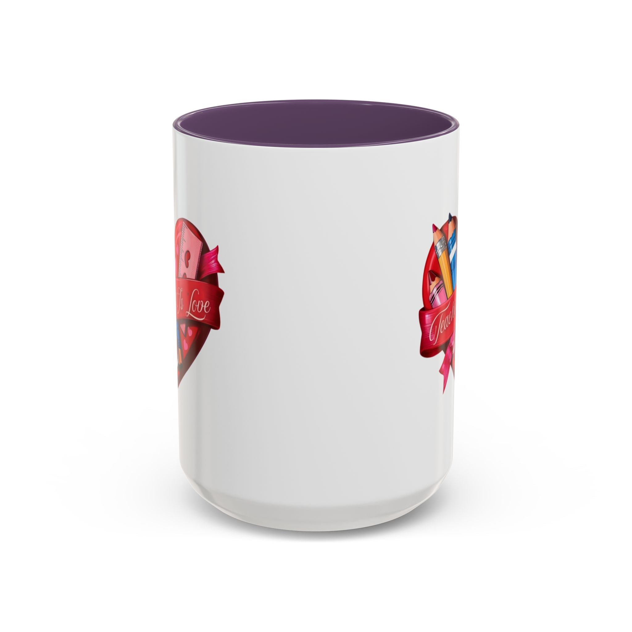Teaching is Love Valentine’s Accent Coffee Mug (11oz, 15oz)