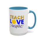 Teach Love Inspire Accent Coffee Mug