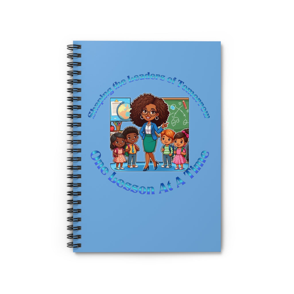 Shaping the Leaders of Tomorrow Blue Spiral Notebook - Ruled Line