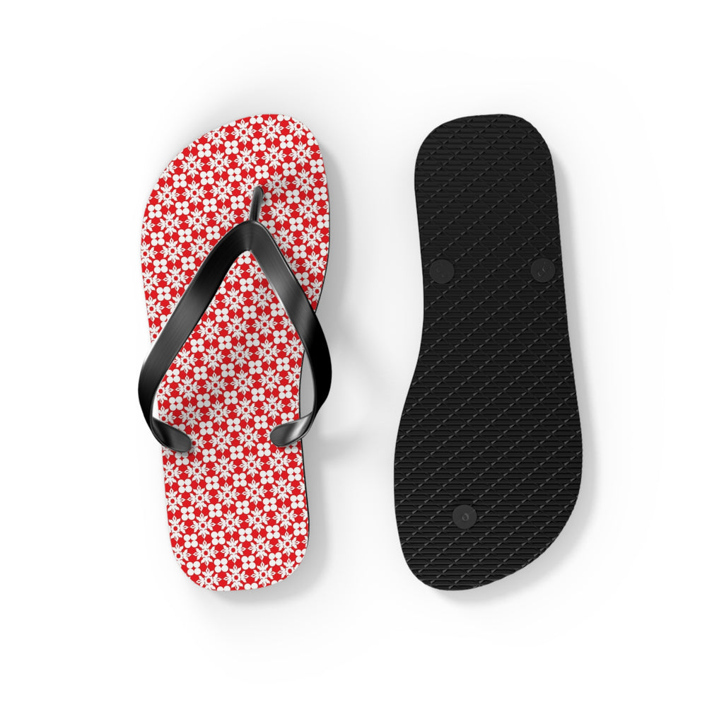 Flip Flops Flowery Red