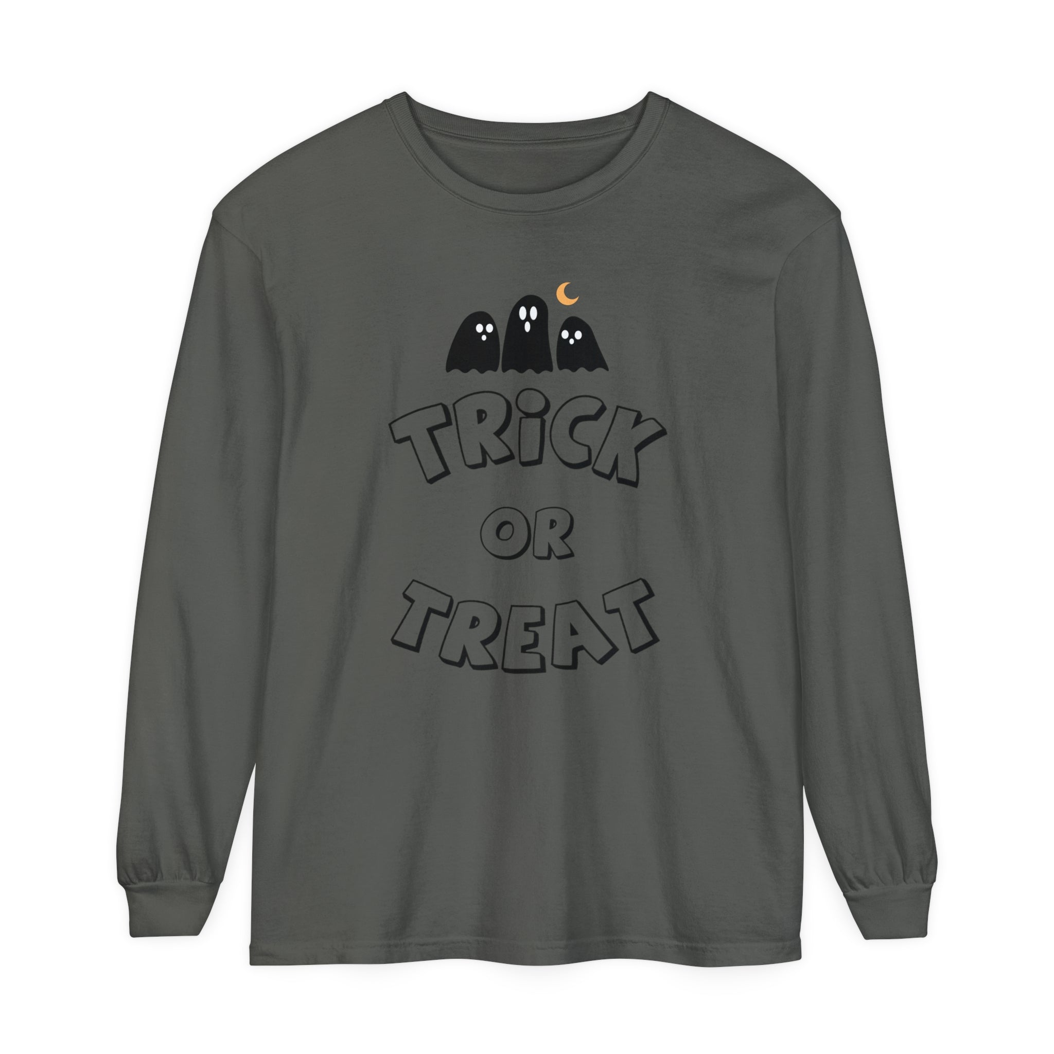 Adult Trick or Treat Long Sleeve Shirt Long Sleeve T-Shirt