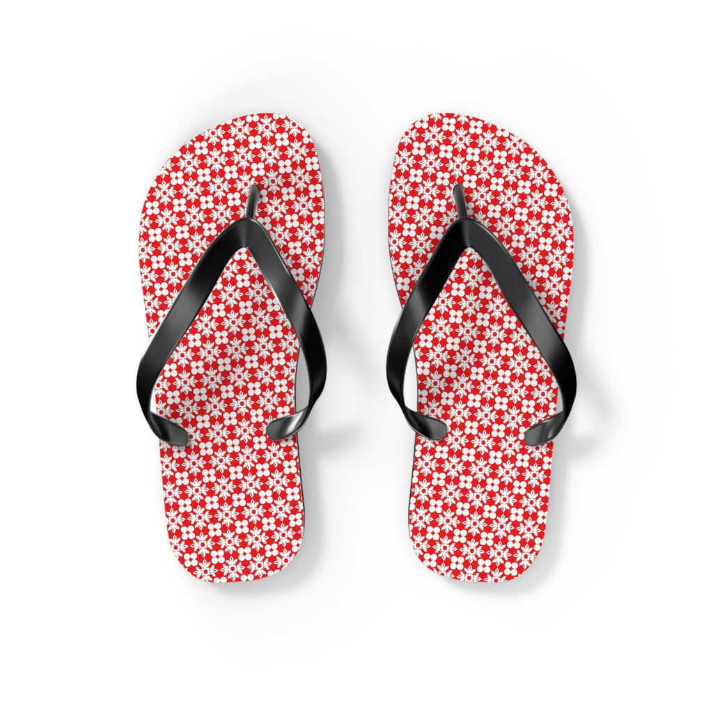 Flip Flops Flowery Red