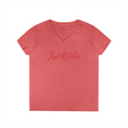 Just Me Vibes Valentine Ladies V-Neck Tee
