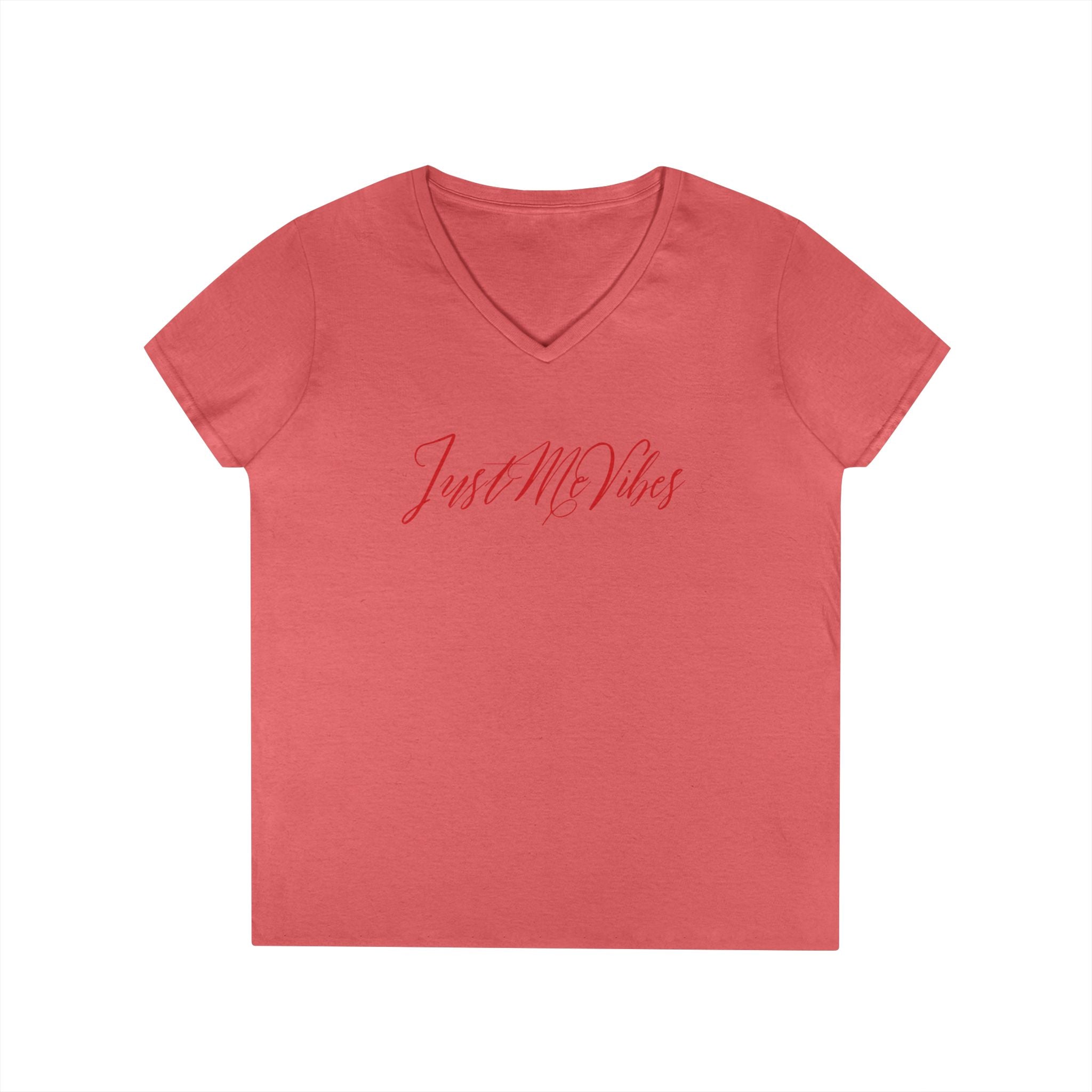 Just Me Vibes Valentine Ladies V-Neck Tee