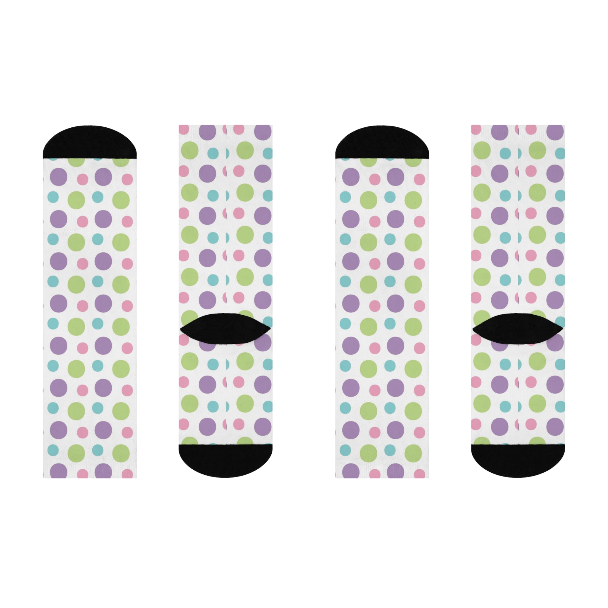 Cozy Cushioned Polka Dots Crew Socks