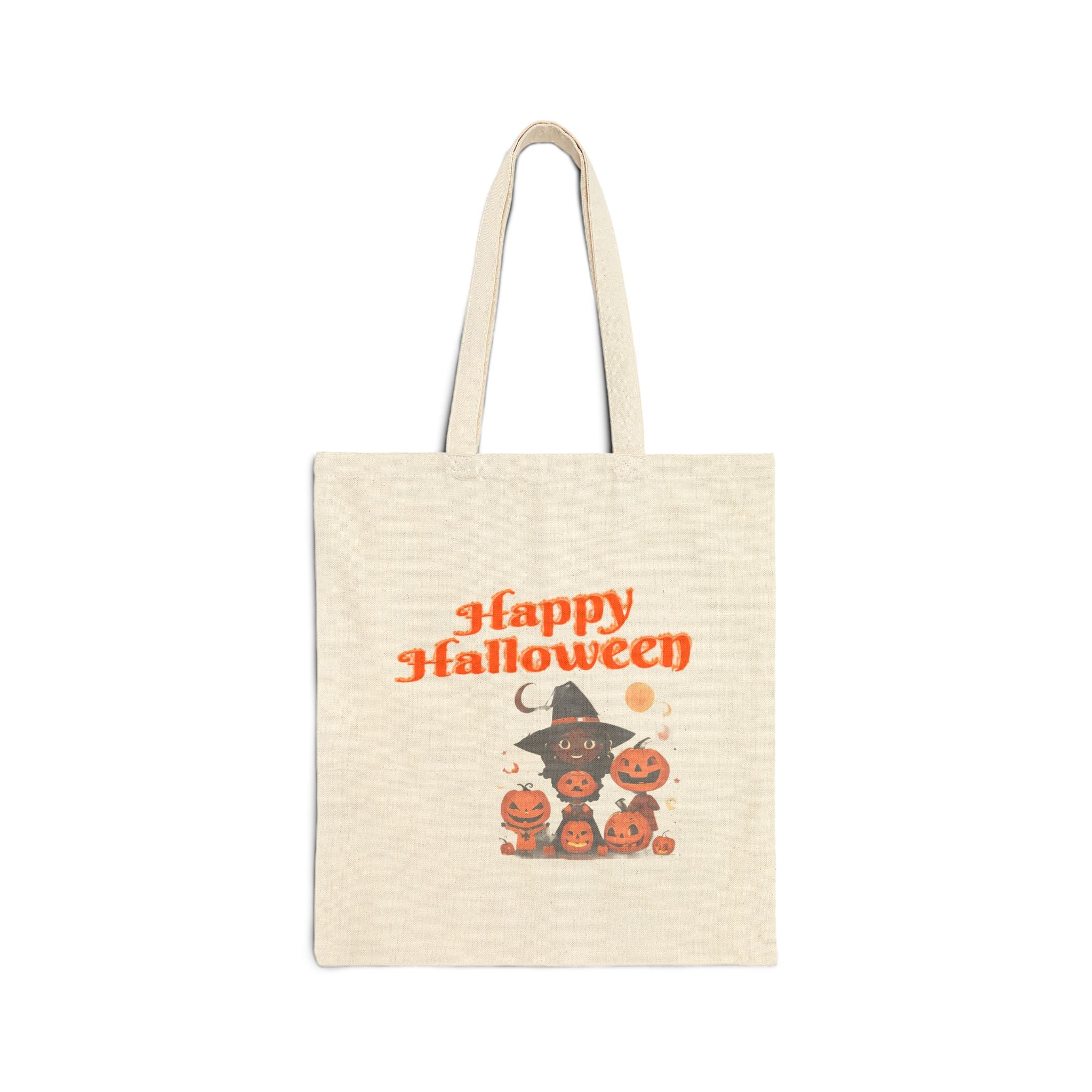 Happy Halloween 2 Cotton Canvas Tote Bag
