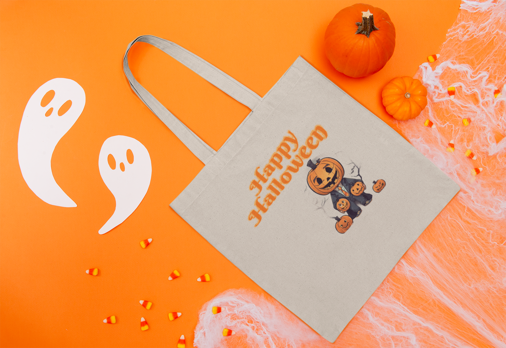 Happy Halloween 4 Cotton Canvas Tote Bag