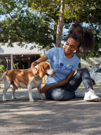 Dog Mom Blue Unisex Heavy Cotton Tee